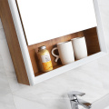 wholesale hanging Modern Wood Color Stainless Steel Bathroom Vanity With  Mirror Cabinet set